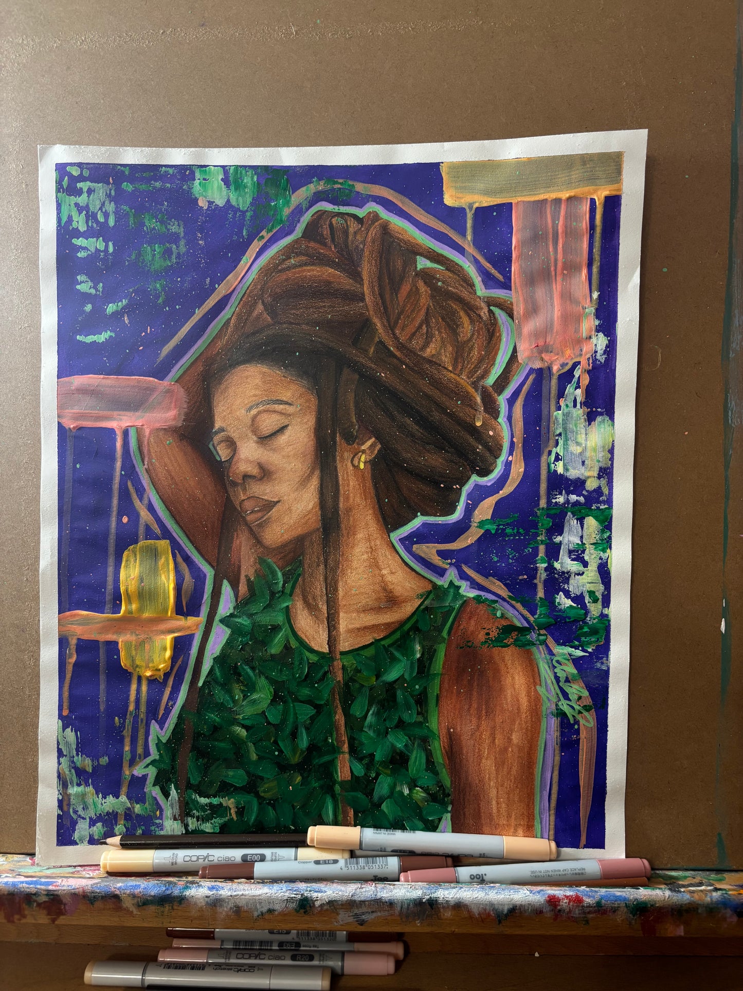 "Sanasa" Original Mixed Media Painting