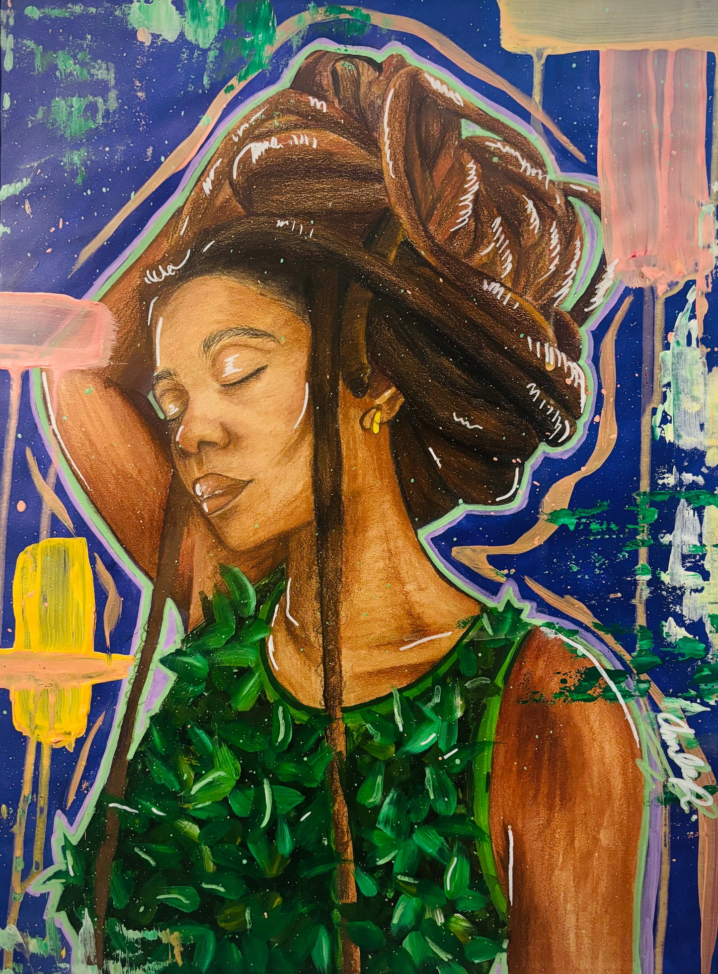 "Sanasa" Original Mixed Media Painting